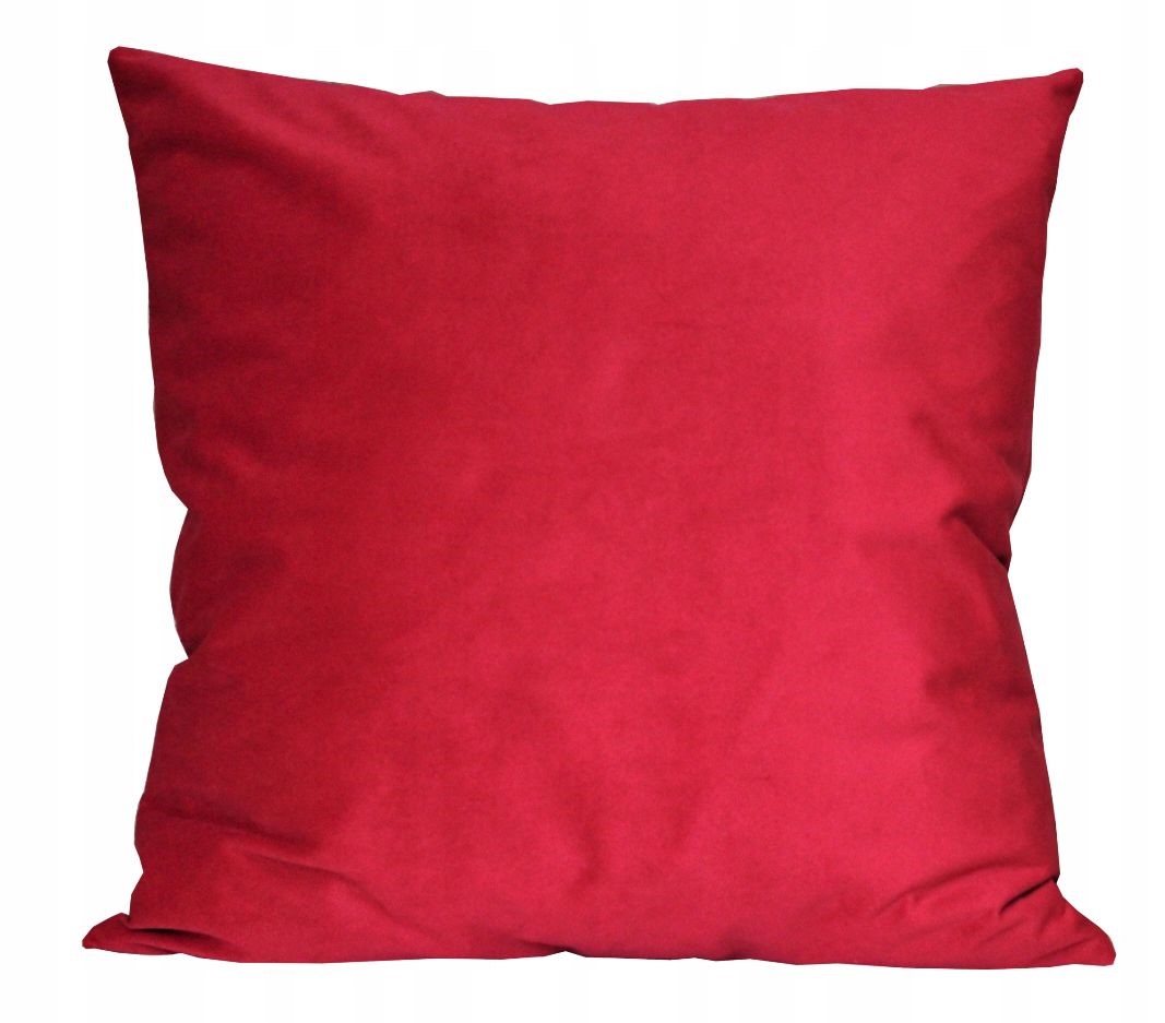 Poszewka na poduszkę welur ciemnej czerwieni
