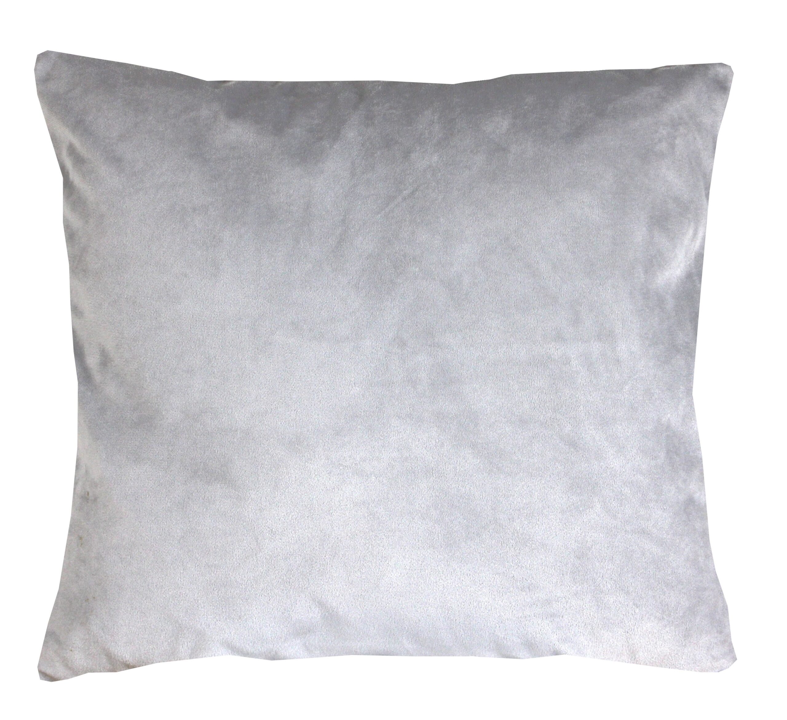 Poszewka na poduszkę welur jasna szara