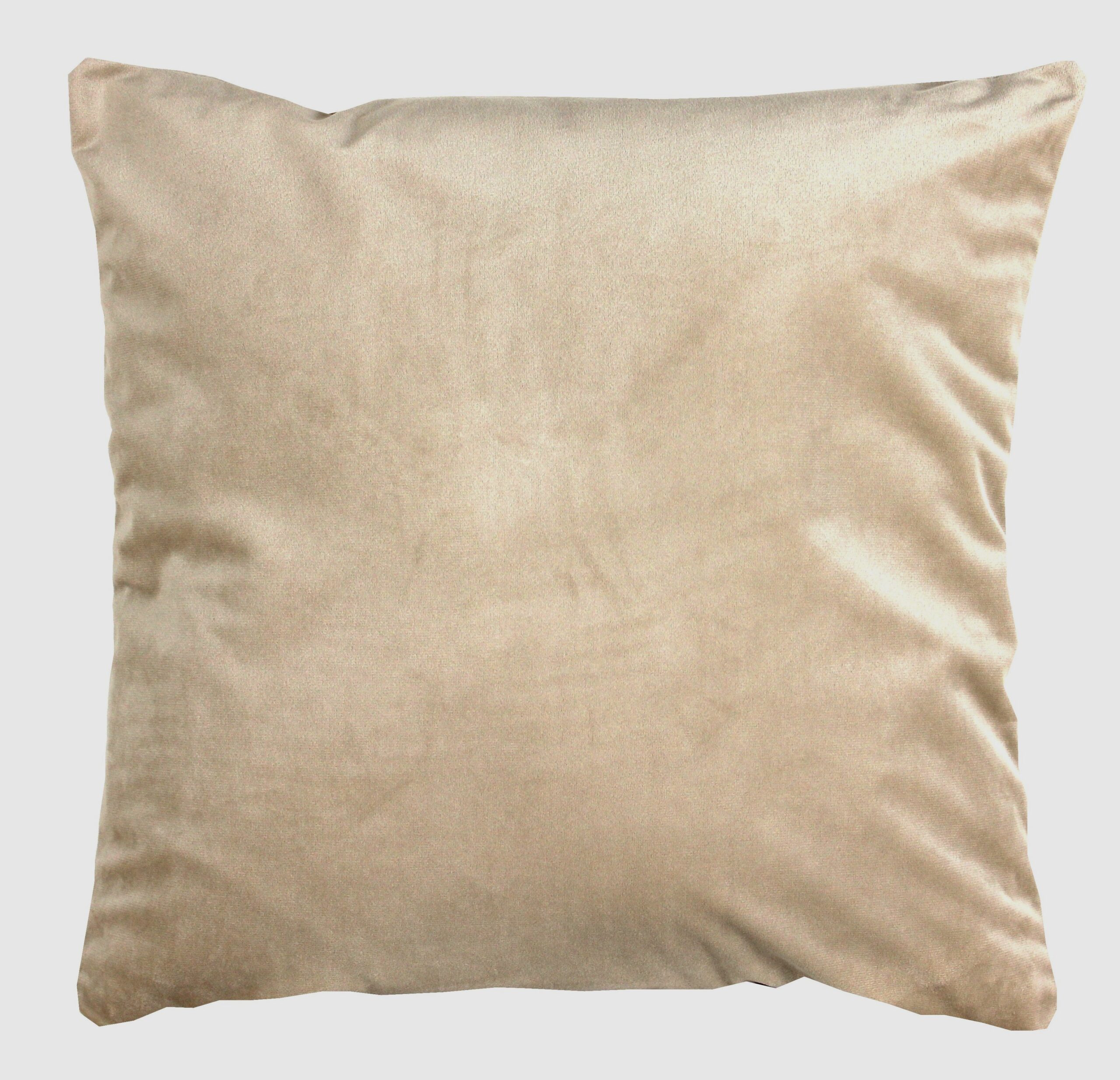 Poszewka na poduszkę welur beż gładka
